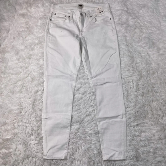 New with Defects J Crew 8” Toothpick Jeans White - Picture 2 of 10